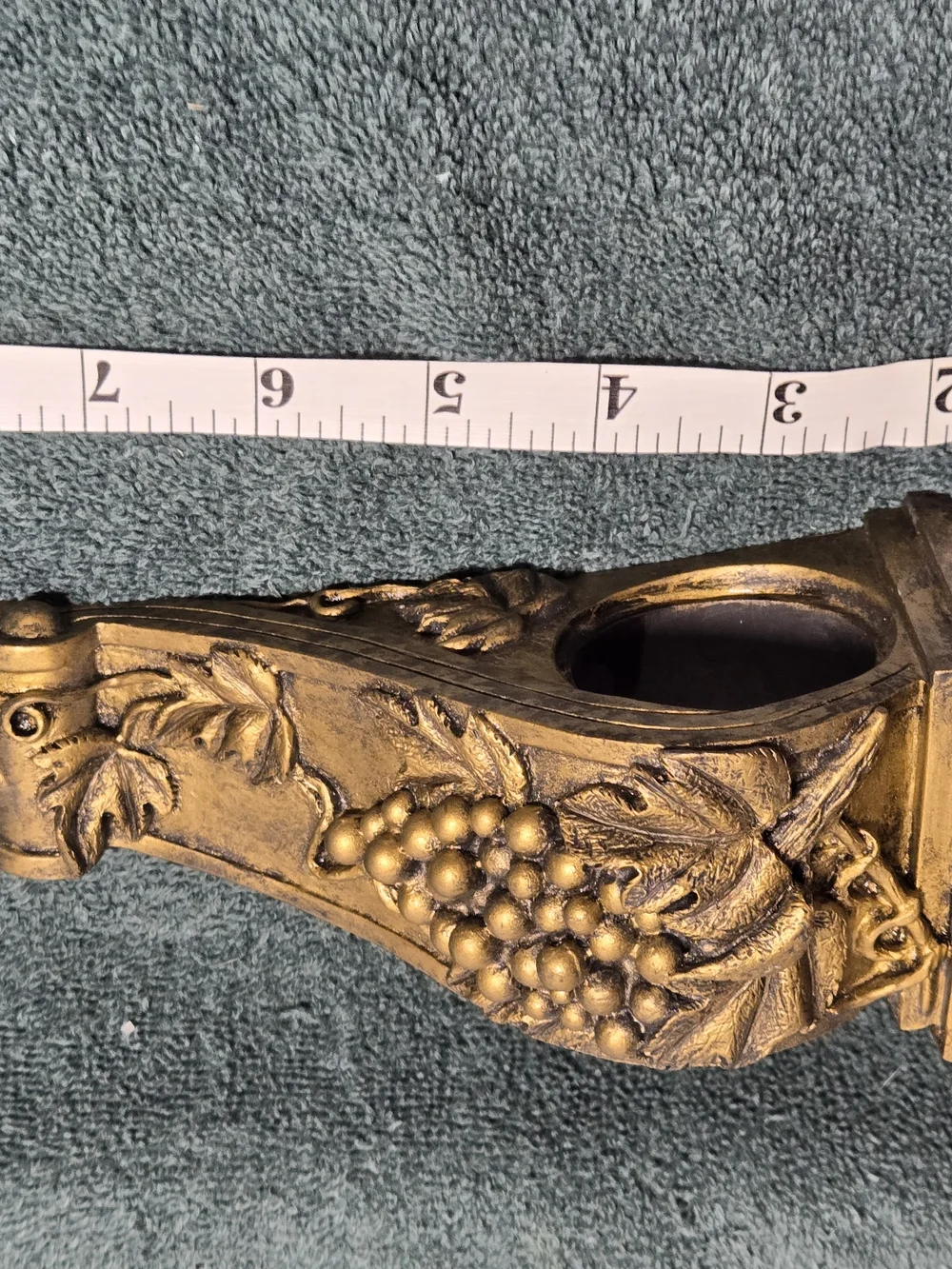 JCPenney Vintage Grape Scarf Holders Wall Sconces Set 2